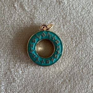 Louis Vuitton Donut Gold and Teal Pendant